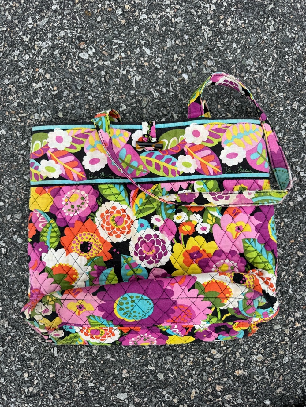 Vera Bradley Va Va Bloom Floral Quilted Tote Bag in Multi-Color